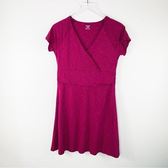 Horny Toad Organic Cotton‎ Magenta Pink Cross-over Dress M - Picture 11 of 11